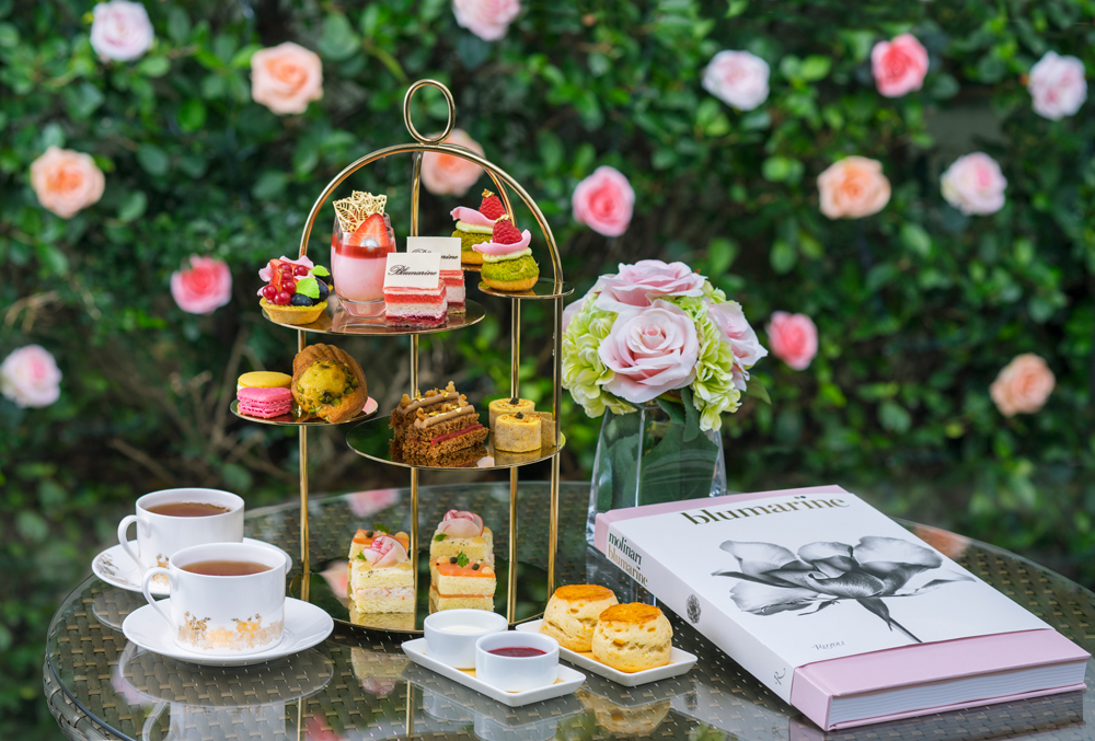 The new Blumarine x Dalloyau 40th Anniversary Afternoon Tea set